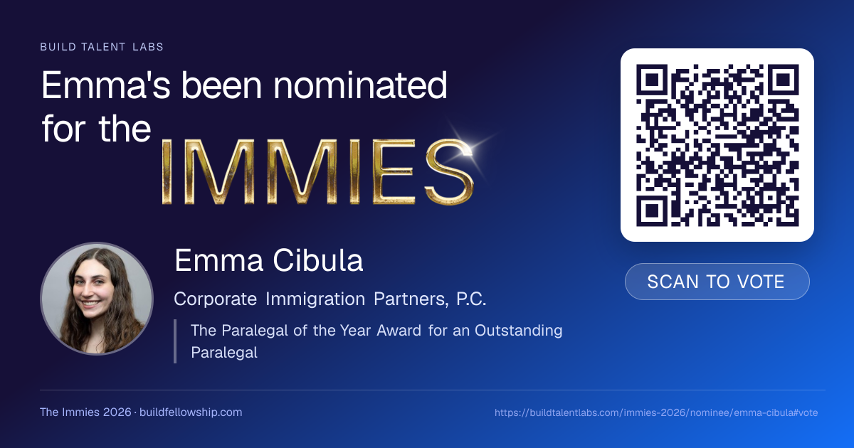 Branded share card — Paralegal of the Year