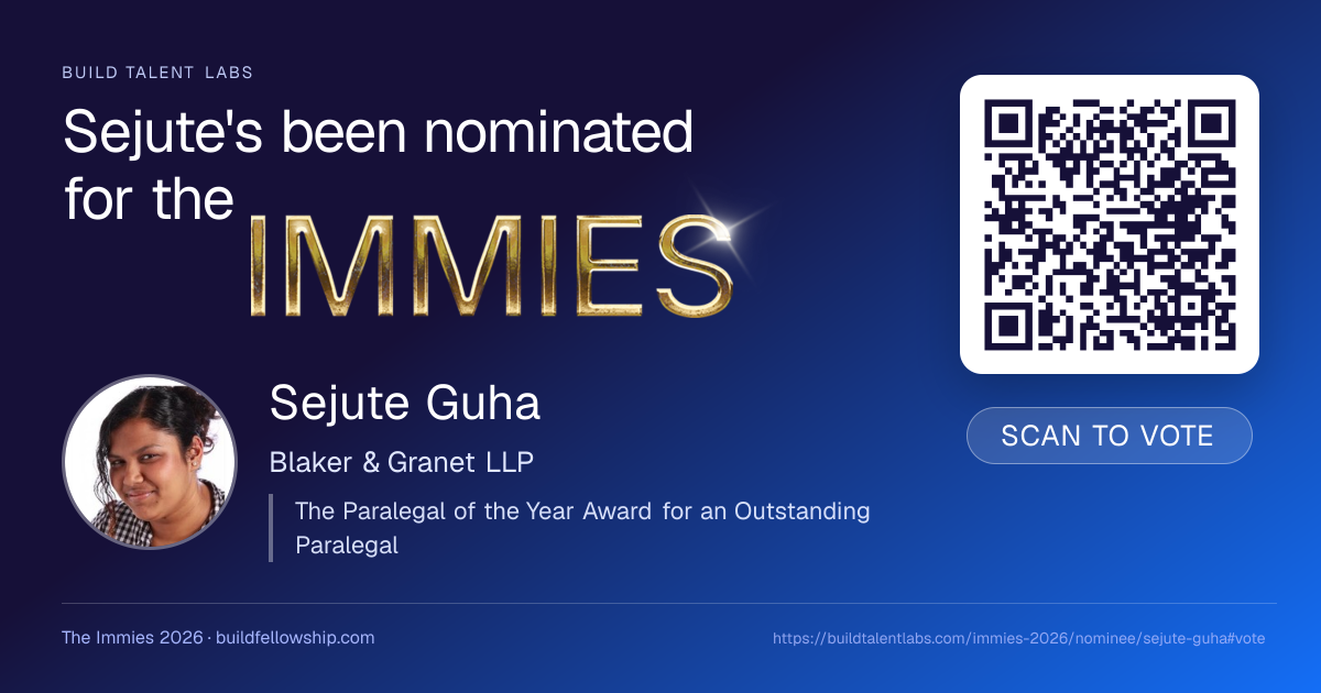 Branded share card — Paralegal of the Year