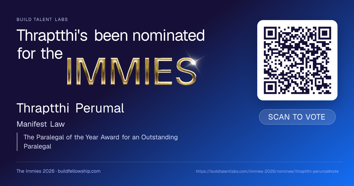Branded share card — Paralegal of the Year